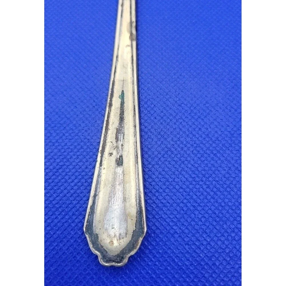1938 ONEIDA Marianne Art Deco Silverplate Serving Spoon Vintage
